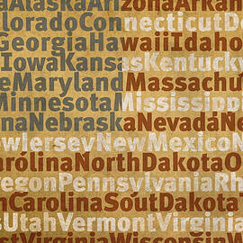 State Names American Flag Word Art Red White and Blue by Design Turnpike