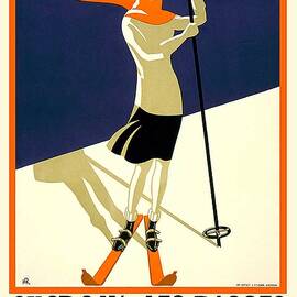 Ste Croix et Les Rasses - Tous Les Sports - Retro travel Poster - Vintage Poster by Studio Grafiikka