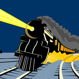 Steam Train Night by Aloysius Patrimonio