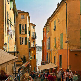 Street Scene in Villefranche by Steven Sparks