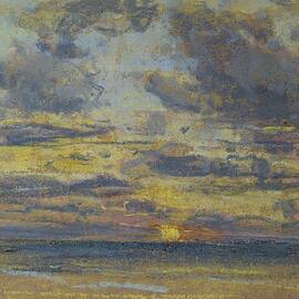 Study of the Sky with Setting Sun by Eugene Louis Boudin