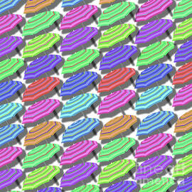 Summer Fun Beach Umbrellas Pattern by Edward Fielding