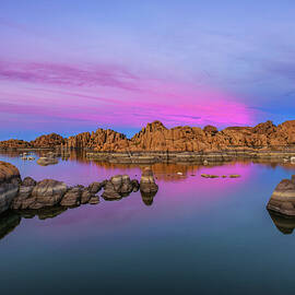 Sunset above Watson Lake in Prescott, Arizona by Miroslav Liska