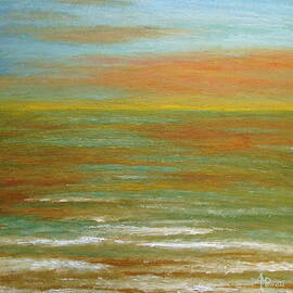 Sunset At The Salt Marsh by Angeles M Pomata