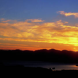 Sunset over Lake Champlain from Mount Philo by John Burk