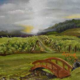 Sunshine Bridge at the Cartecay Vineyard - Ellijay GA - Vintner's Choice by Jan Dappen