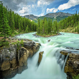 Sunwapta Falls in Jasper National Park, Canada by Miroslav Liska