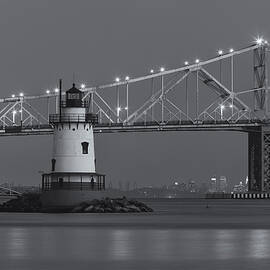 Tarrytown Lighthouse and Tappan Zee Bridge at Twilight II by Clarence Holmes