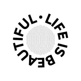 Text Art LIFE IS BEAUTIFUL - CARPE DIEM by Melanie Viola