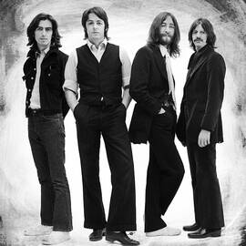 The Beatles Painting Late 1960s Early 1970s Black And White Jigsaw