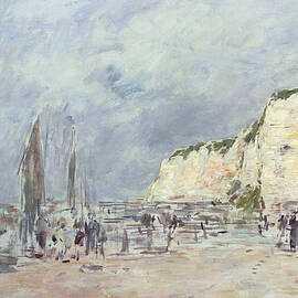 The Cliffs at Dieppe and the Petit Paris by Eugene Louis Boudin