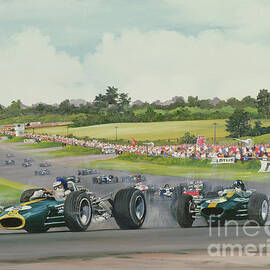 The First Lap - 1967, British Grand Prix at Silverstone by Richard Wheatland