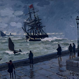 The Jetty at Le Havre in Bad Weather by Claude Monet