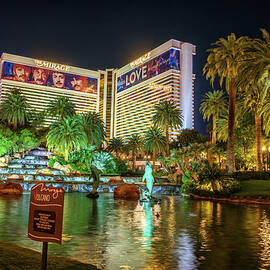The Mirage hotel at night in Las Vegas by Miroslav Liska