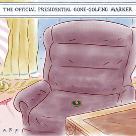 The official Presidential gone golfing marker by Kim Warp