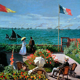 絵画 destination The Terrace at Sainte Adresse Jigsaw Puzzle by Claude Monet