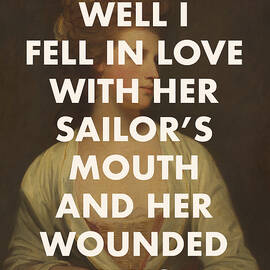 Tom Waits Lyrics Print by Georgia Clare