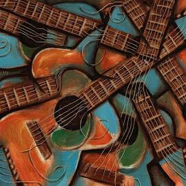 Tommervik Abstract Guitars Art Print by Tommervik