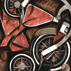 Vintage Red Tricycle Art print by Tommervik