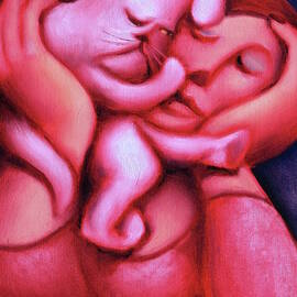 Tommervik Woman and Persian Cat Art Print by Tommervik