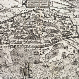 Town map of Alexandria in Egypt by Unknown