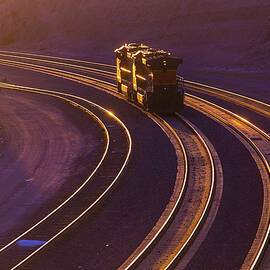 Train At Sunset by Garry Gay