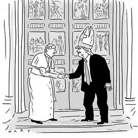 Trump meets Pope Francis. by Kim Warp
