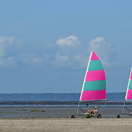 Two land yachts on the beach by Sami Sarkis Photography
