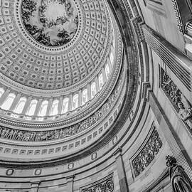 Unites States Capitol Rotunda BW by Susan Candelario