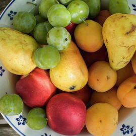 Variety of fresh summer fruit on a plate by Sami Sarkis Photography