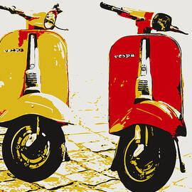 Scooter Pop Art by Michael Tompsett