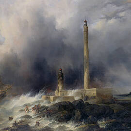View of the Lighthouse at Gatteville by Jean Louis Petit