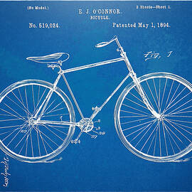 Vintage Bicycle Patent Artwork 1894 by Nikki Marie Smith