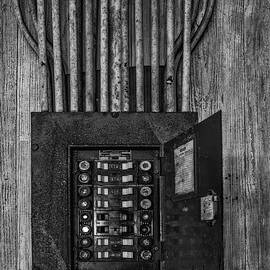 Vintage Electric Panel BW by Susan Candelario