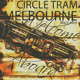 Vintage Melbourne tram tin sign by Jorgo Photography