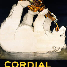 Vintage Poster Polar Bear Liquor by Mindy Sommers