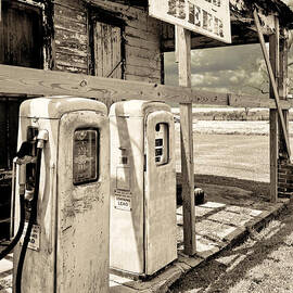 Vintage Retro Gas Pumps by Mindy Sommers