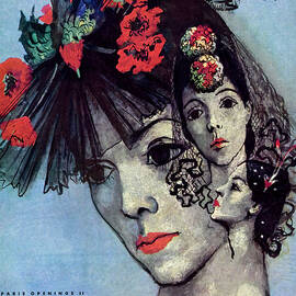 Vogue Magazine Cover Featuring A Woman In Three by Pavel Tchelitchew