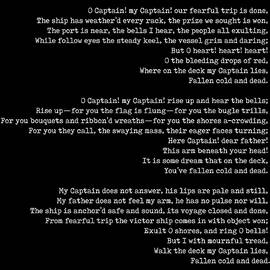 Walt Whitman - O Captain, My Captain by Georgia Clare