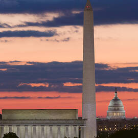 Washington DC Landmarks at Sunrise II by Clarence Holmes