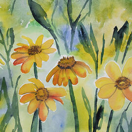Watercolor - Colorado Summer Wildflowers by Cascade Colors
