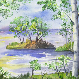 Watercolor - Minnesota North Shore Landscape by Cascade Colors