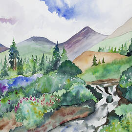 Watercolor - San Juans Summer Scene by Cascade Colors
