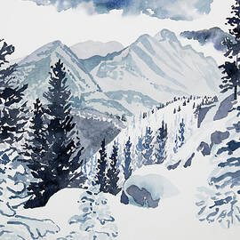Watercolor - Winter Landscape by Cascade Colors