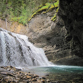 Waterfall in Banff National Park by Mary Lee Dereske