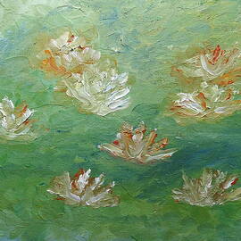 Waterlilies Abstract by Angeles M Pomata