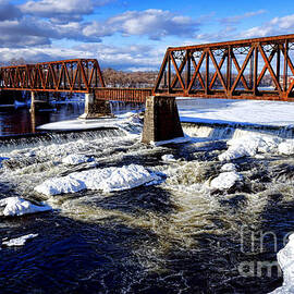 Waterville Maine Central Railroad Bridge by Olivier Le Queinec