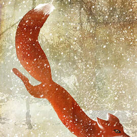 Winter Game Fox by Mindy Sommers