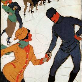Winter In Davos, Switzerland - Ski Resort - Retro travel Poster - Vintage Poster by Studio Grafiikka