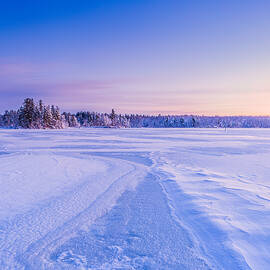 Winter Morning Baxter Lake NH by Jeff Sinon
